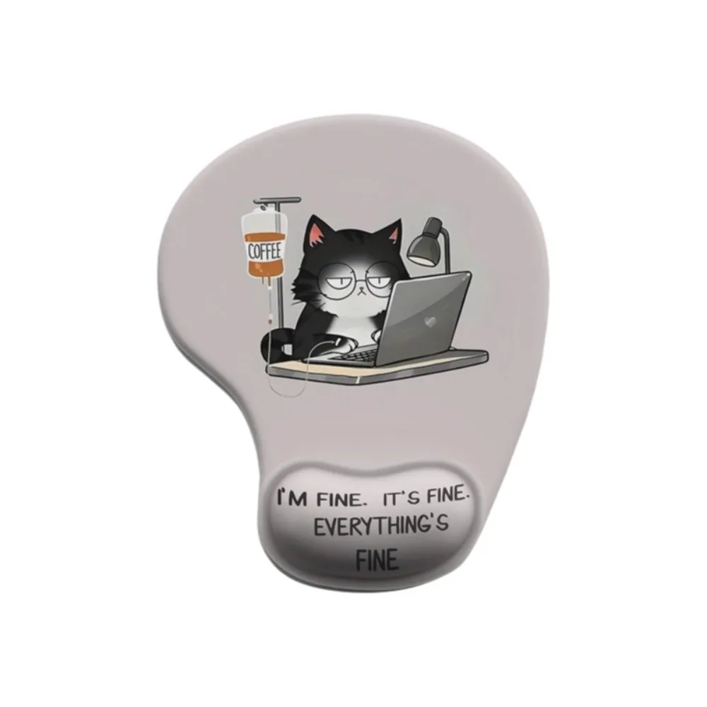 Non-Slip Cartoon Animal Mouse Pad Soft Silicone Comfortable Wrist Rest Ergonomic Smooth Surface Desktop Wrist Support
