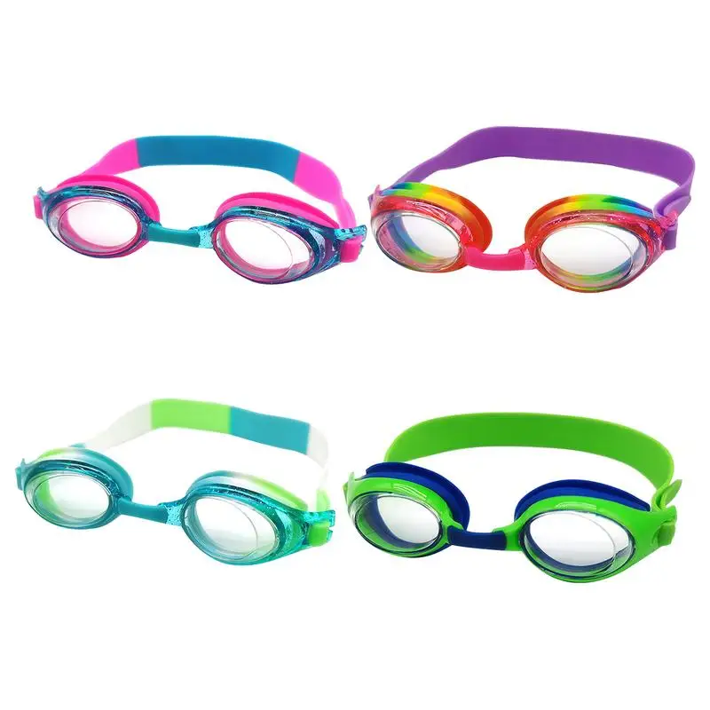 Gafas de natación impermeables para niños, gafas de Entrenamiento de natación, con forma de corazón de dibujos animados, a prueba de niebla UV,