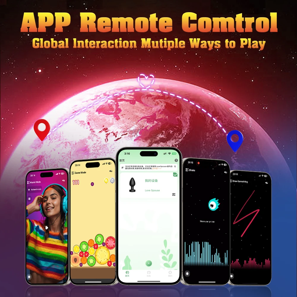 LED الشرج هزاز المكونات الشرج للرجال جهاز تدليك للبروستاتا تهتز بعقب المكونات الرجال النساء الكبار لعبة الجنس APP الأزواج الشرج محفز