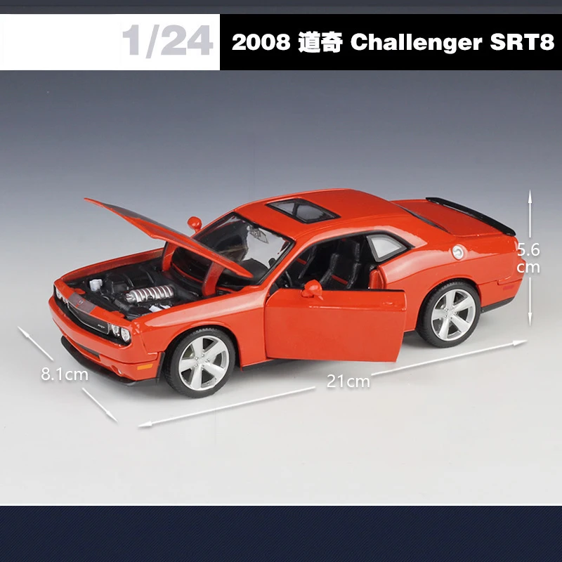 Maisto 1:24 دودج تشالينجر SRT8 2008 سبيكة سيارة Diecasts ولعبة المركبات نموذج سيارة مصغرة مقياس نموذج سيارة للأطفال