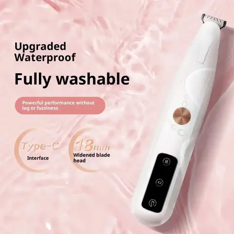 Cortadora de cuidado de mascotas de bajo ruido, recortadora de patas de gato con pantalla inteligente y hoja segura para la piel, inalámbrica, recargable y lavable (certificación CE)