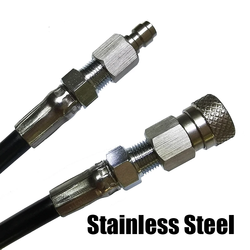 New 10Inch/37Inch/52Inch Microbore Remote Hose Line Fill Whip Extension 8mm Female and Male End Filling Refill