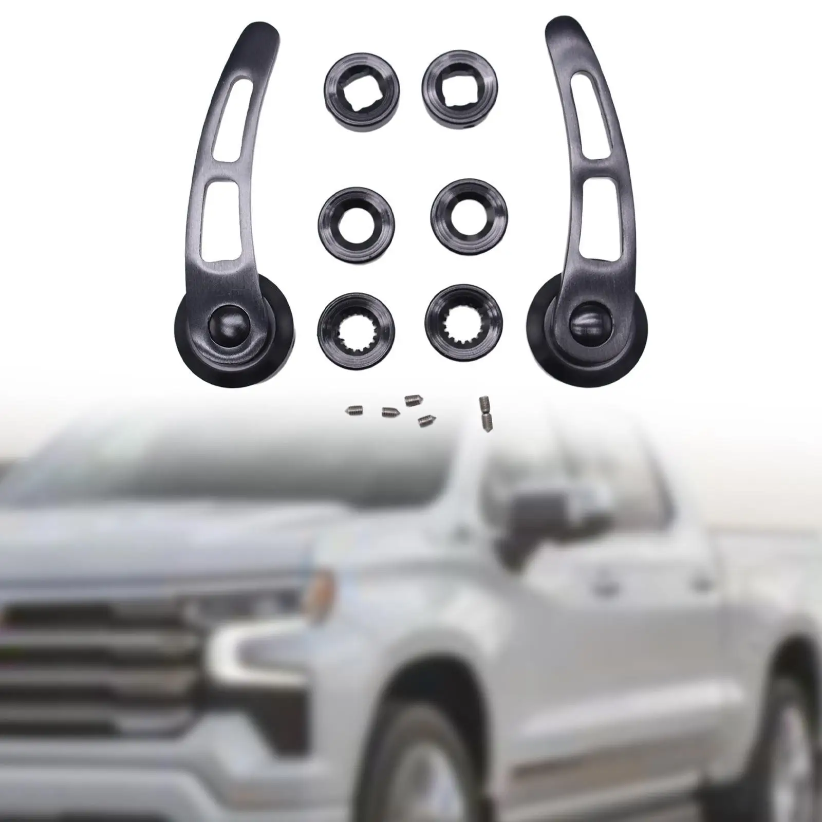 

Billet Aluminum 4 1/4" Door Handle Kit Sturdy Repair Parts High Performance Easy Installation Replacing for Hot Rod Kustom