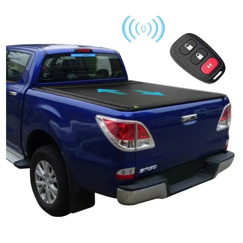 

Retractable Hard Folding Electric Accessory Aluminum Alloy Ute Lid Bed Tonneau Cover for BT50 Pickup Truck