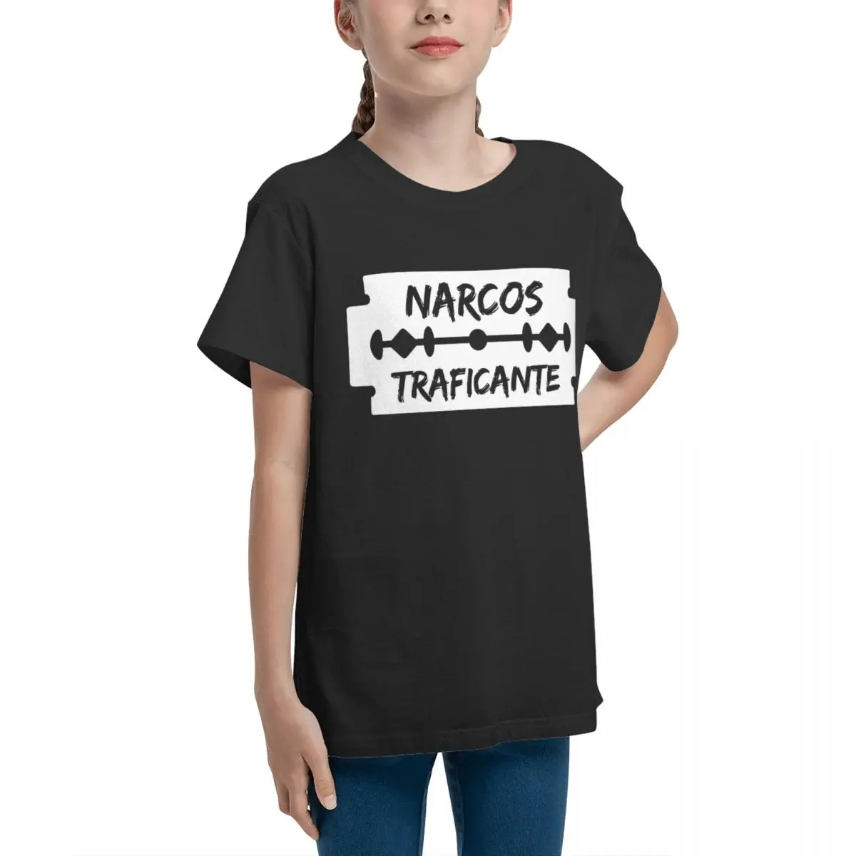 Fresh NARCOS TRAFICANTE Classic Teeanger Basic Short Sleeve T-Shirt Top tee Top Quality Top quality Fitness Sarcastic