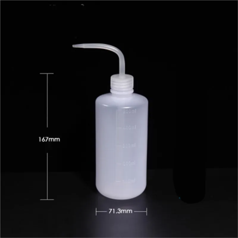 2pcs/lot 500ml Transparent Plastic Squeeze Bottle Tattoo Wash Bottle Container Medical Bottle Lab Supplies