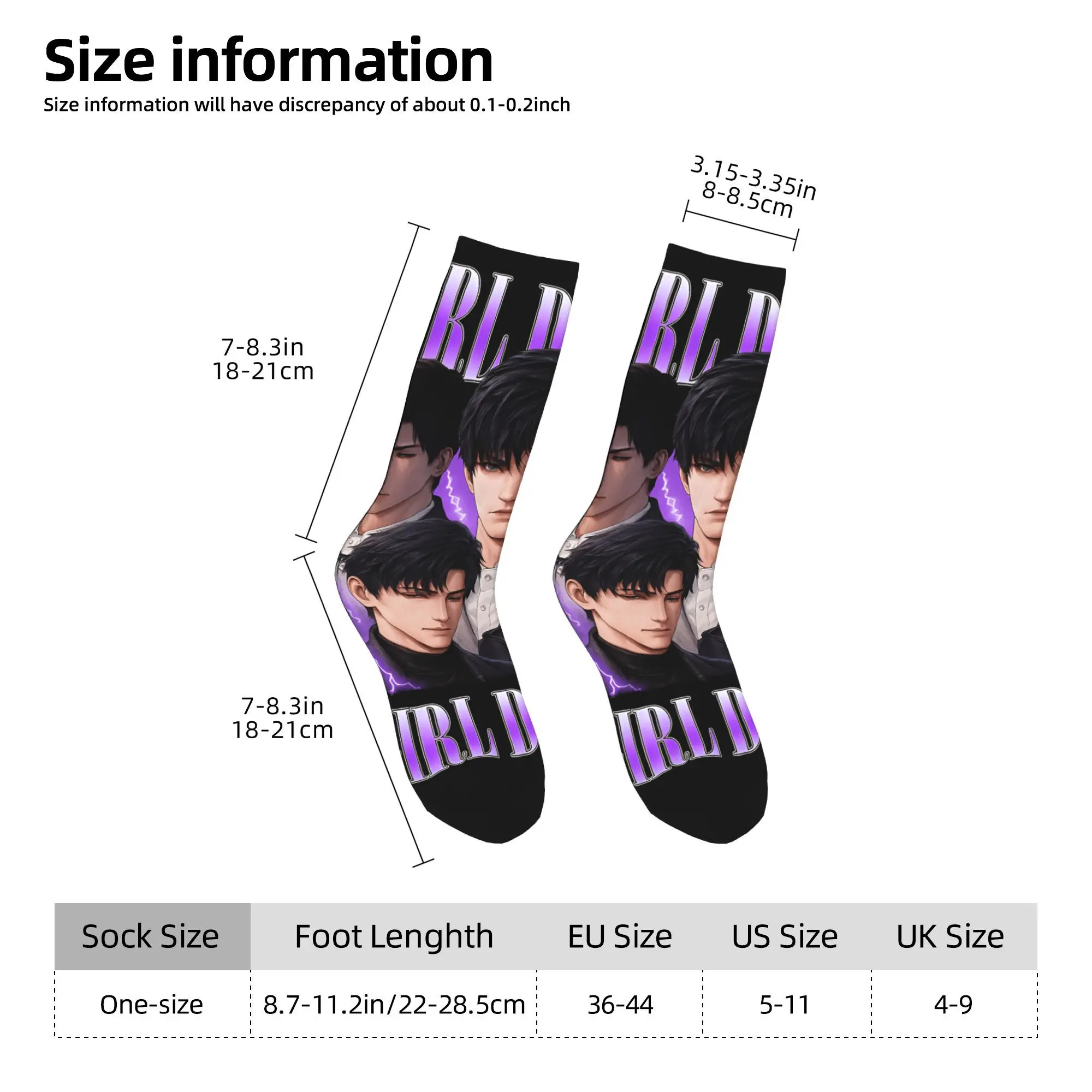 Love And Deepspace  Socks Winter  Stockings Korean Men Soft Breathable Socks Design Running Sports Anti-Slip Socks