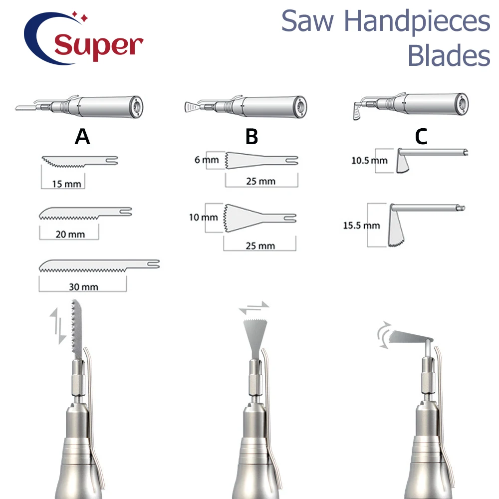 Dental Oral Surgery Saw Handpiece for Implantology Dental Reciprocating Saw Blade Bone reduction Handpiece Dentistry Accessories