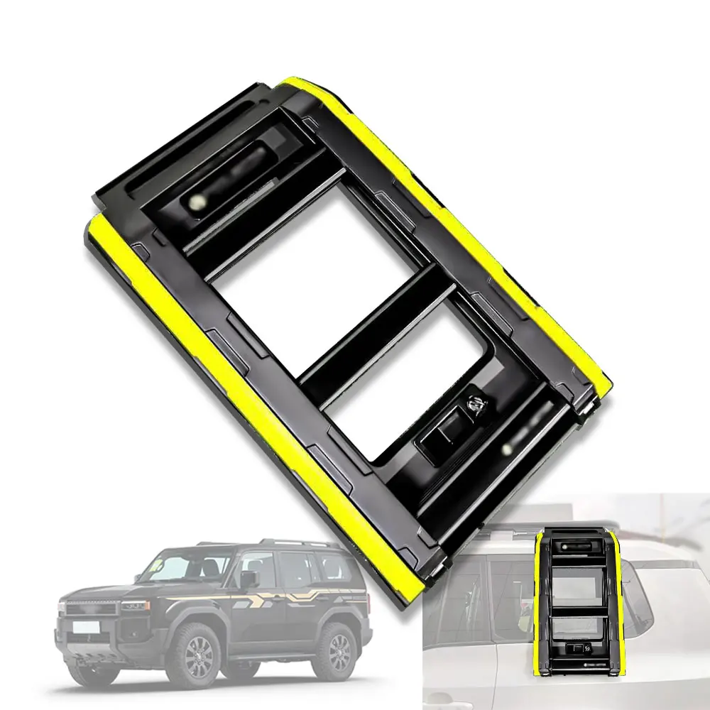 For Toyota Land Cruiser Prado LC250 Roof Side Ladder Aluminum Alloy Rear Window Folding Ladder Exterior Parts Automobiles