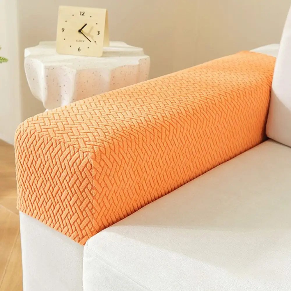 Simple Stretch Sofa Armrest Cover Anti Slip Jacquard Fabric Sofa Cover Elastic Couch Arm Protector for Home Furniture Decor