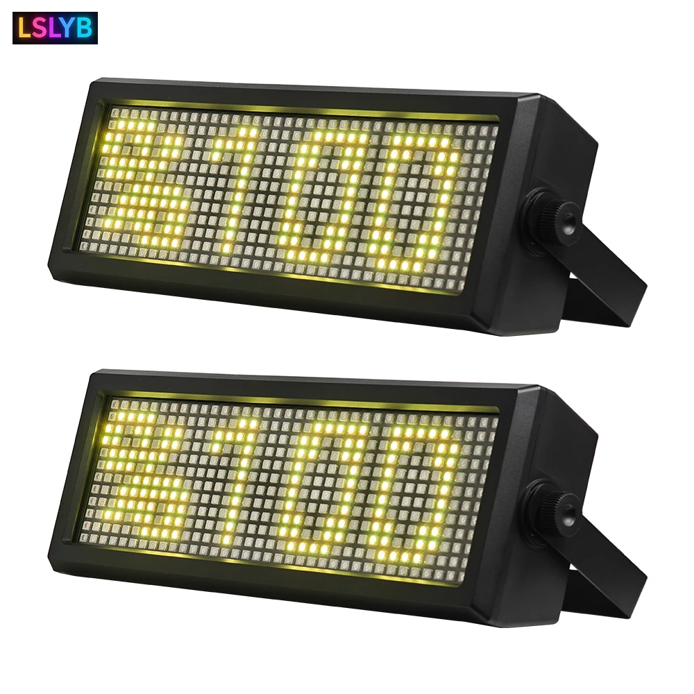 

2 шт./компл., 80 Вт, матричный светодиодный стробоскоп RGB с управлением через приложение, звуковая активация, настенный светильник для автоигр, Uplight для вечеринки, клуба, сцены