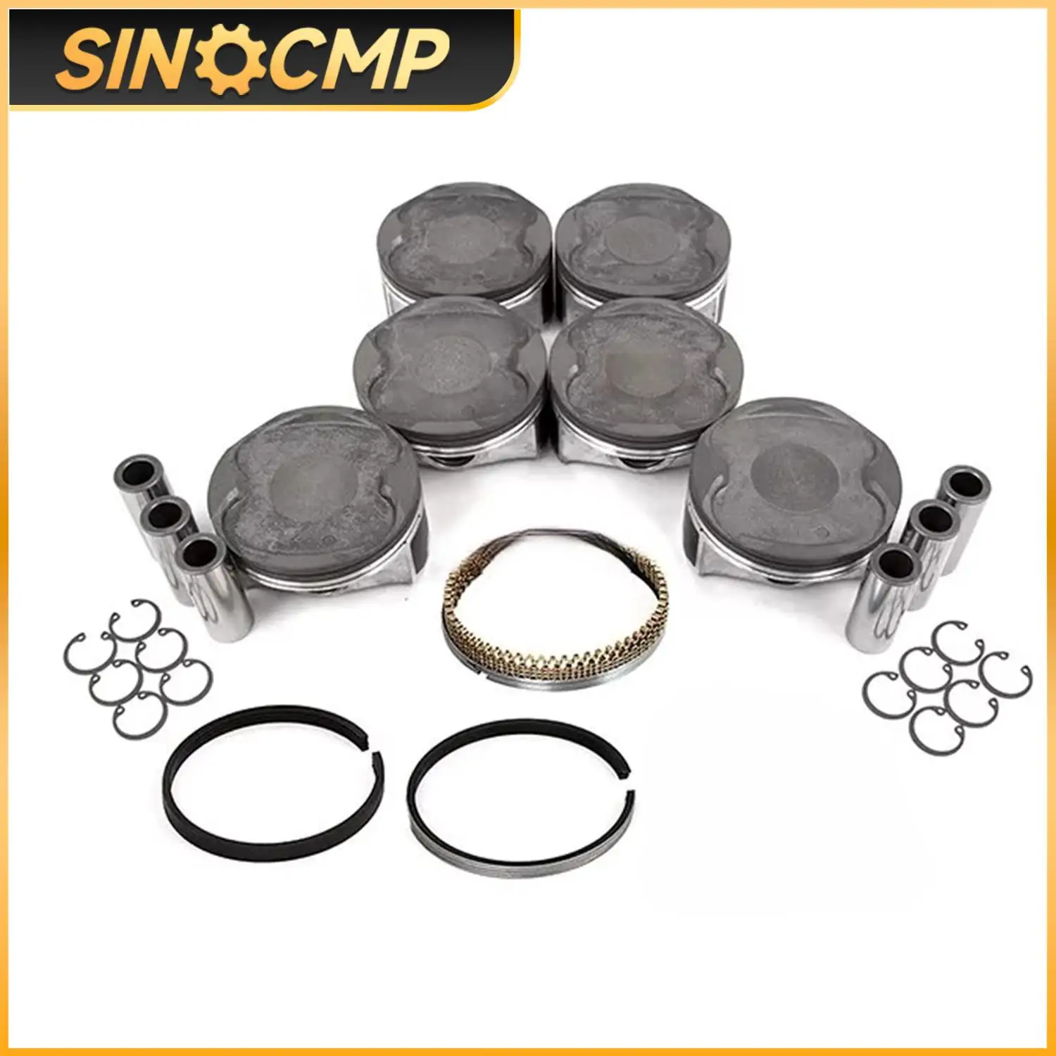 6pcs Engine Piston Set For 05-15 Toyota Avalon Camry RAV4 Lexus 3.5L 2GRFE 13101-0P053 13101-31090 13101-31092-A0 13101-31092-B0