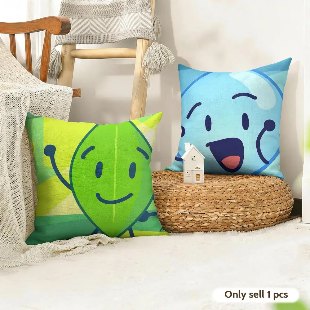 BFDI Battle For D-Dream Island Cushion Cover Organic Linen Square Pillow Case Durable Non-Allergenic And Kind To Skin