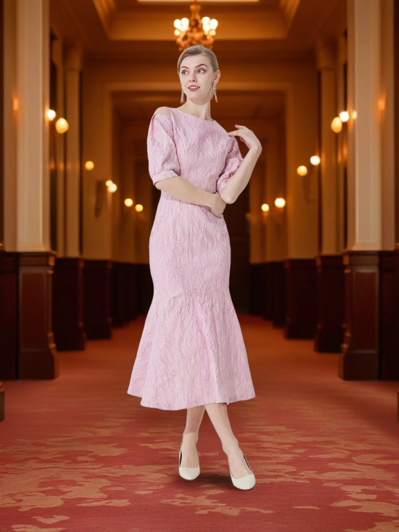 robe-de-soiree-sirene-rose-poudre-elegante-a-epaules-denudees-avec-jacquard-3d-et-design-cintre-a-la-taille-ideale-pour-les-banquets-et-les-fetes