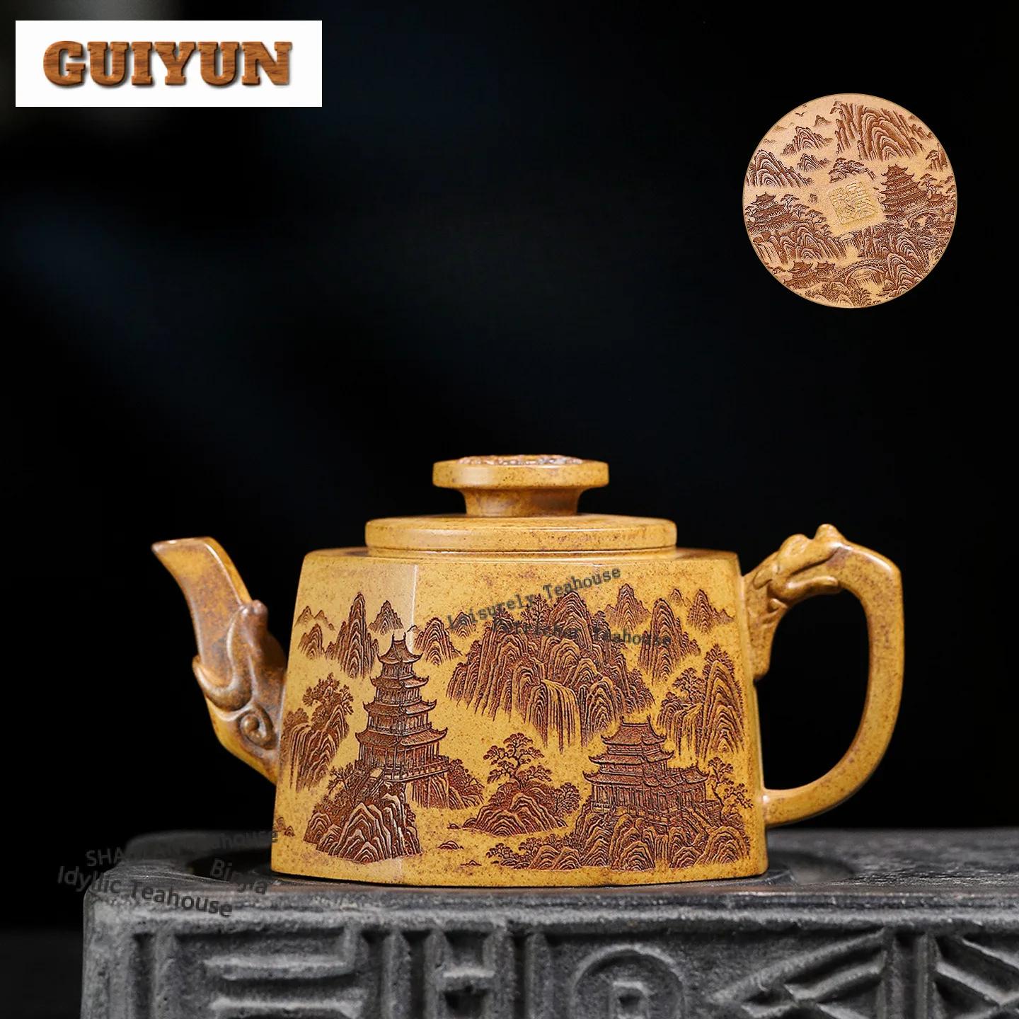 

350ml Boutique Yixing Purple Clay Teapots Handmade Pot Raw Ore The Keel Gold Sand Mud Kettle Zisha Tea Set Tea Ceremony Craft