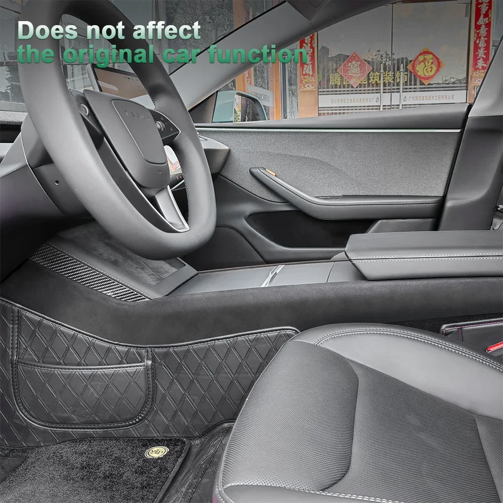 Italian Top Suede Center Console Side Strip Trim Sticker for Tesla Model Y Juniper 2025 2026 2027-Up Model 3 Highland 2024 Car