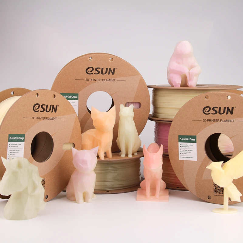 ESUN-UVカラーチェンジプラフィラメント,3Dプリンター用,1.75mm, 1kg,フォトクロミック