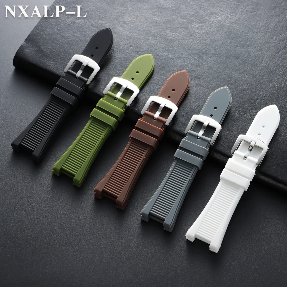 Patek Philippe Aquanaut 시리즈 5711/5712/5726/5980 고무 시계 밴드 방수 남성용 팔찌 용 실리콘 시계 스트랩 25mm * 13mm