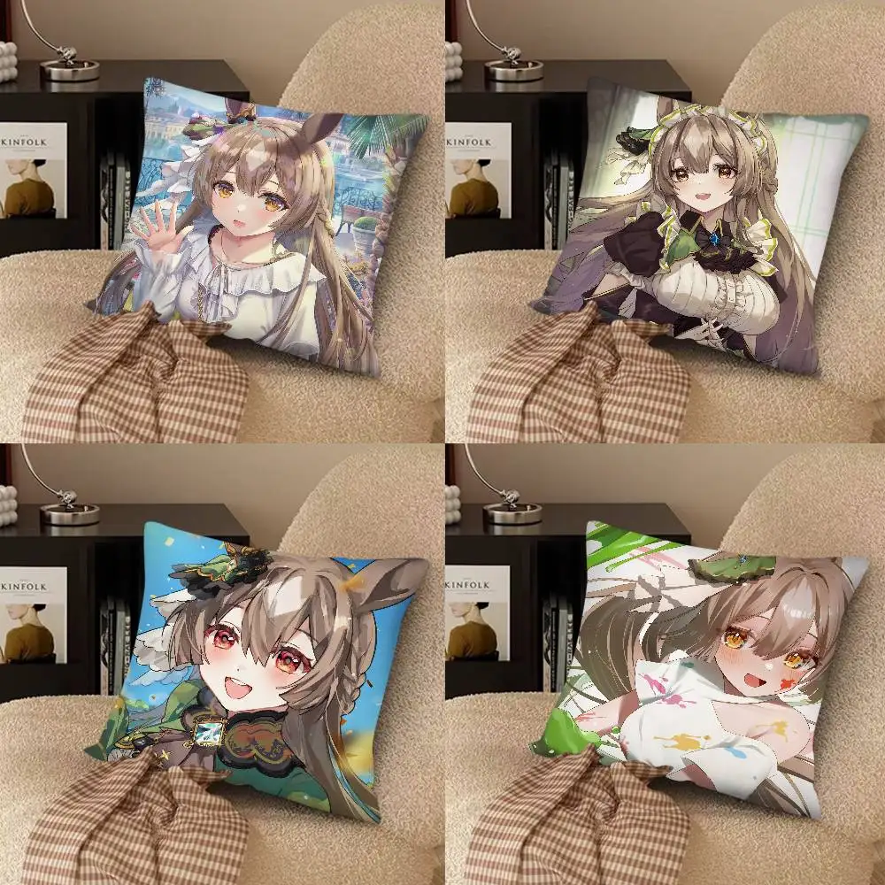 Anime Game Uma Musume Pretty Derby Satono Diamond Pillow Case Fashion Square Pillowcase Bedroom Sofa Room Ins Decoration Leisure