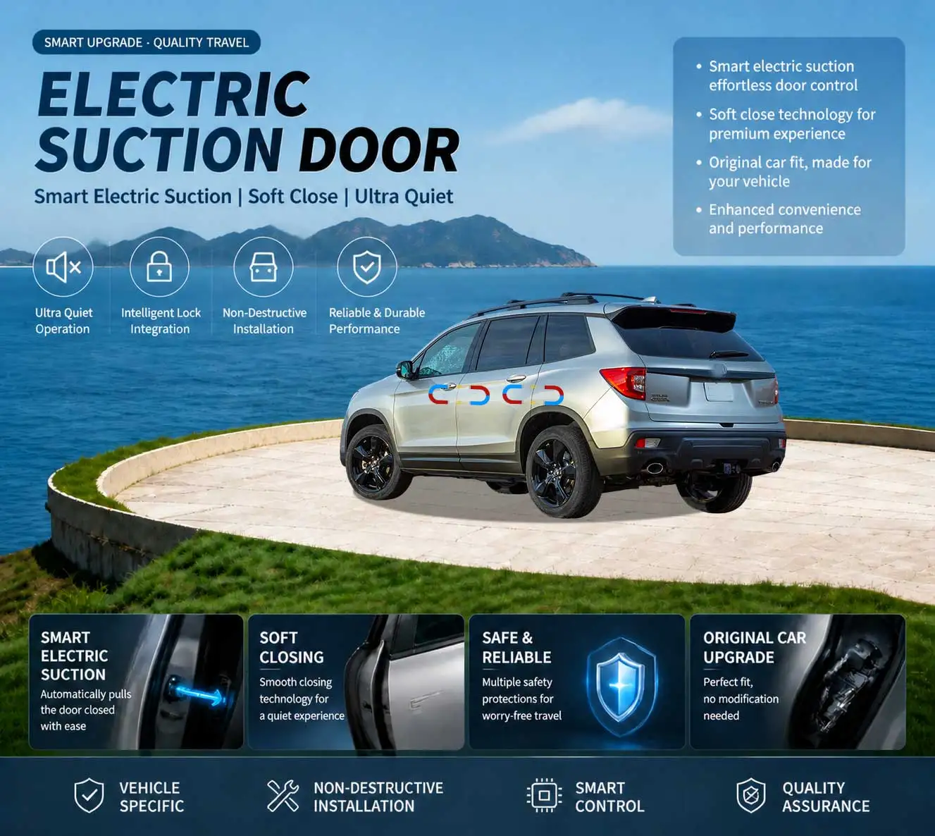 

Car Specific Car Modification Auto Suction Soft Close Door Modification Parts & Accessories For Honda Passport Universal Version