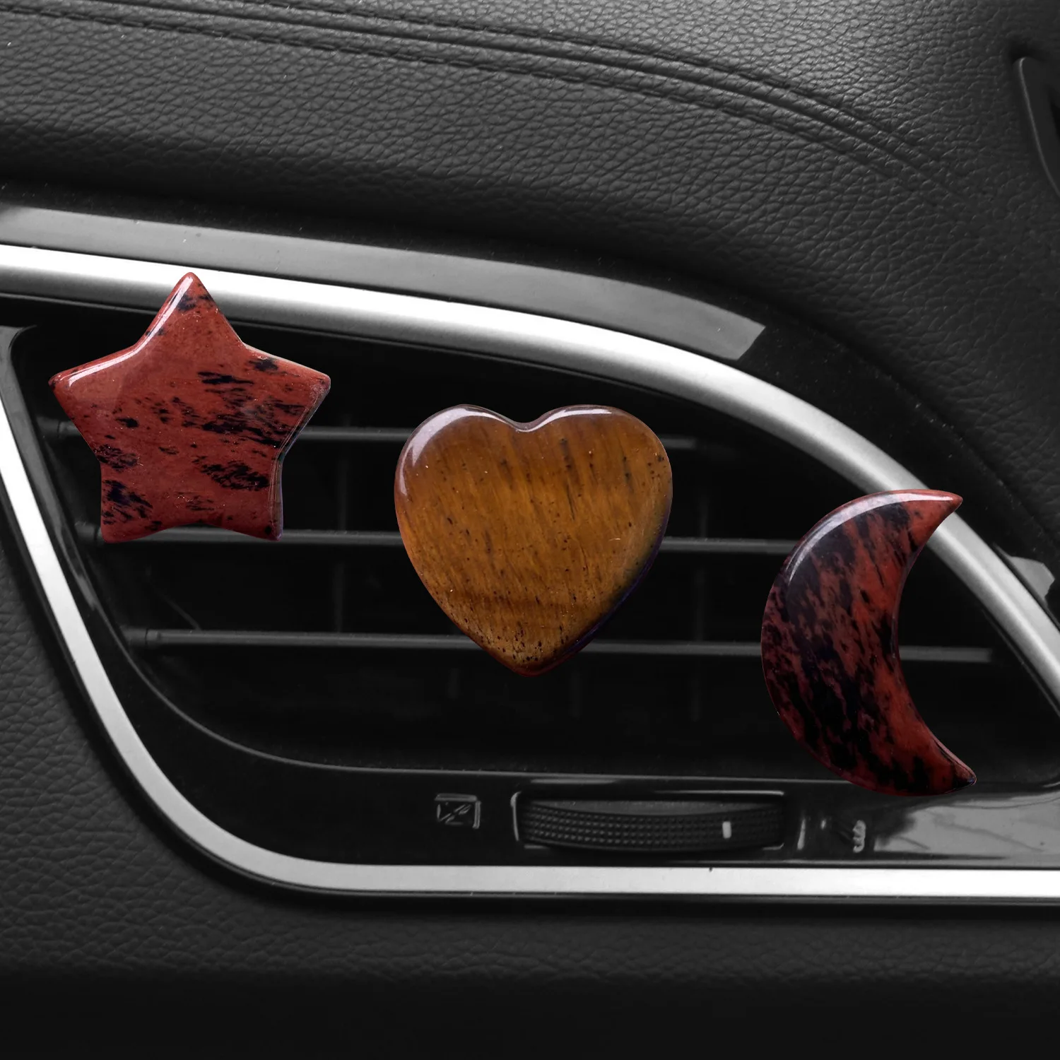 3Pcs/Set Crystal Moon Star Love Car Air Outlet Decoration Clip Auto Interior Air Conditioning Mouth Decor Clip Car Accessories