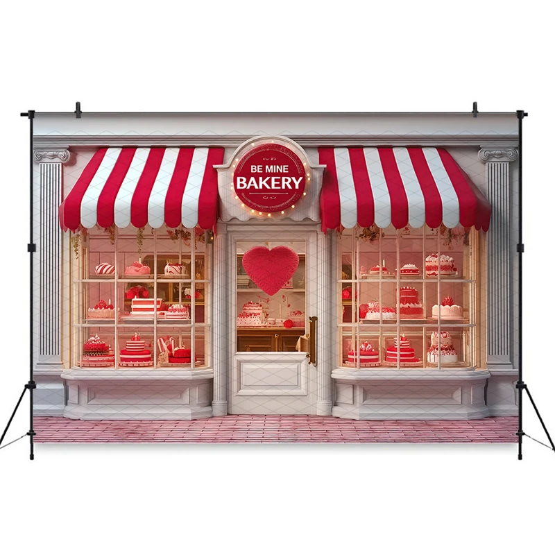 Mocsicka Mother's Day Photography Backgrounds Heart Love Bakery Decorations Woman Girl Portrait Photo Backdrops Studio Wallpaper