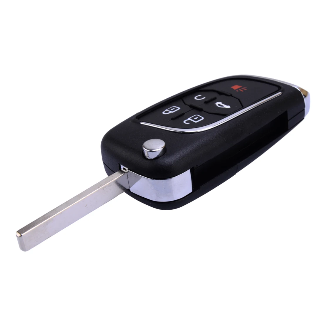 Custodia a conchiglia per chiave remota a 5 pulsanti adatta per Chevrolet Camaro Cruze Equinox Malibu GMC Terrain Buick Allure Lacrosse Regal