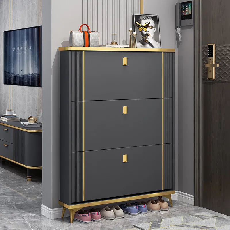 

Wooden Double Shoes Organizers Vertical Modern Room Hallway Shoes Organizers Entrance Balcony Meuble Chaussure Furniture Home