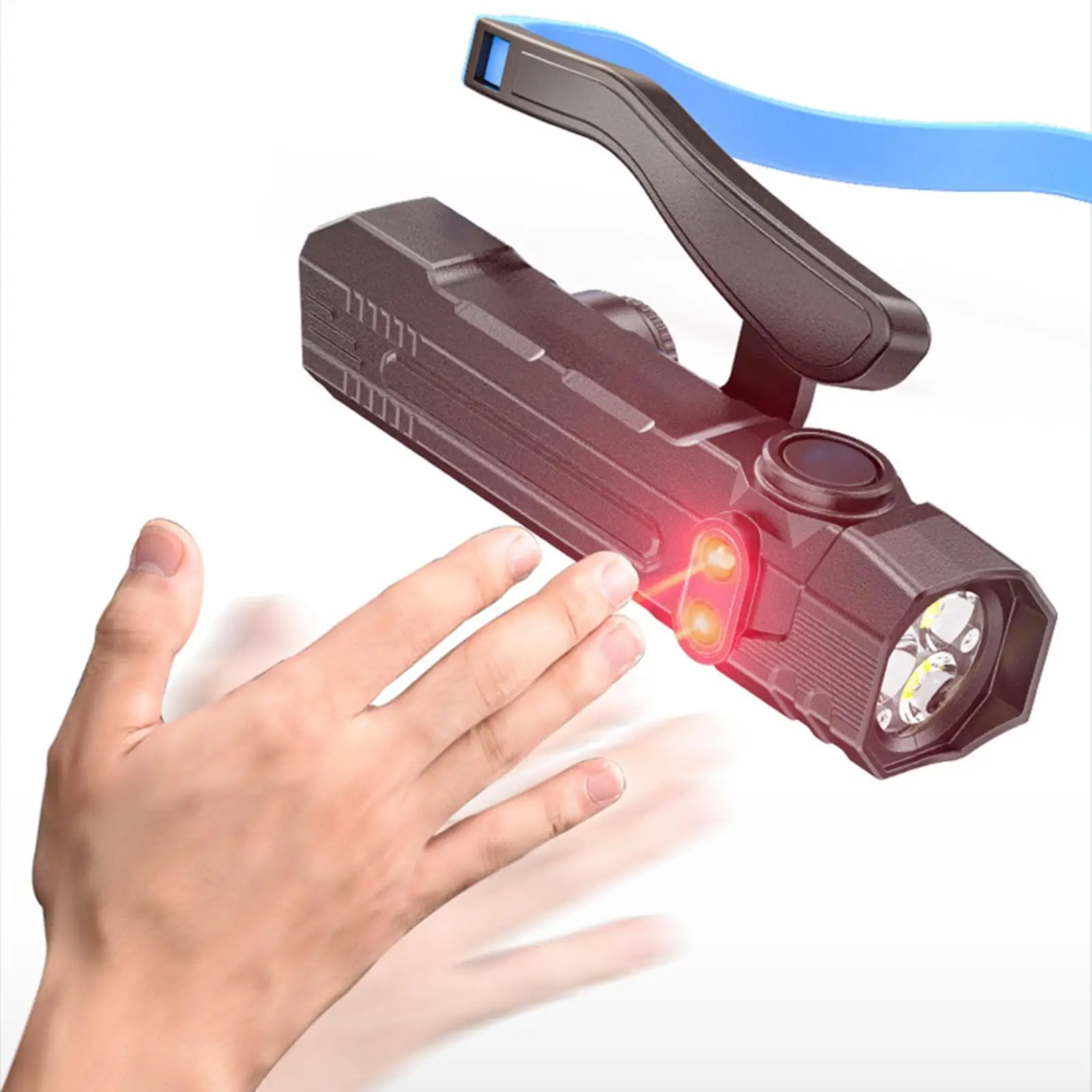 

Перезаряжаемый наушный фонарь с датчиком движения, водонепроницаемый, для туризма, кемпинга, спелеологии, велоспорта