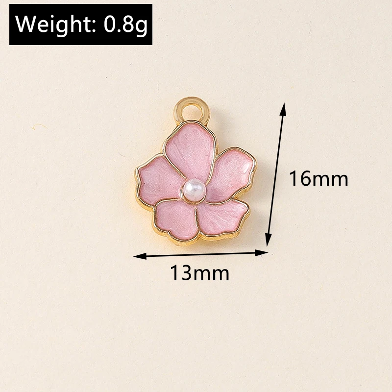 20 Stück niedliche bunte Emaille-Blumenanhänger für die Schmuckherstellung, Tropfenohrringe, Halsketten, Armbänder, DIY-Bastelzubehör ﻿ – Detail 9