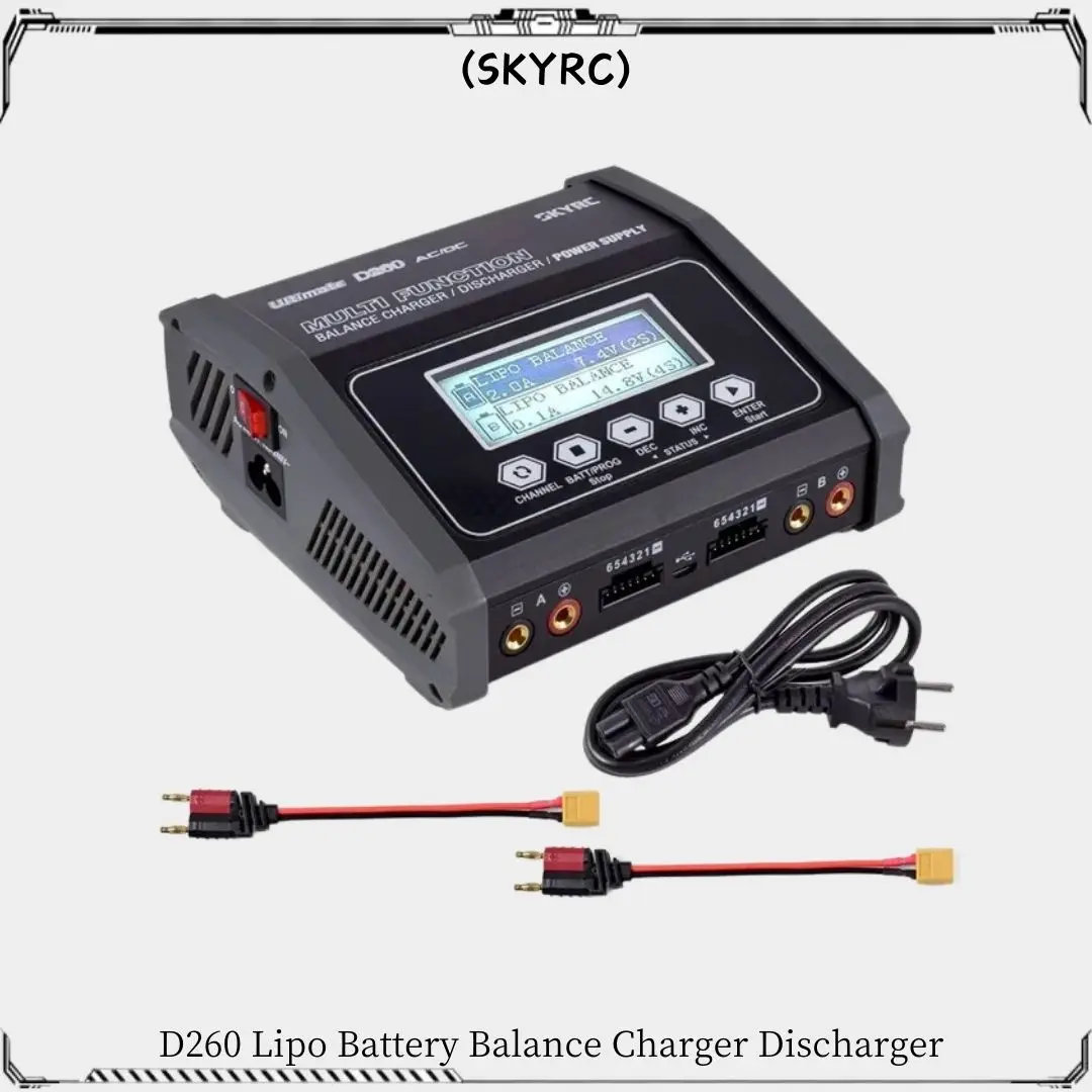 SKYRC D260 Lipo Battery Balance Charger Discharger Dual AC/DC 1-6S 260W for NiMH/NiCd/LiPo/LiFe/Lilon/LiHV/Pb RC Car USB Charger