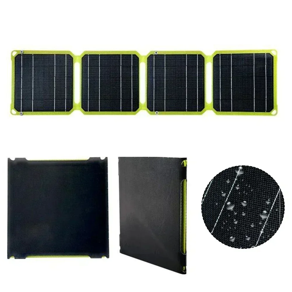 1PC Portable 2000W DC12V 4-Fold Solar Panel Featuring ETFE Monocrystalline-Surface For Outdoor Power Supply And USB Charging