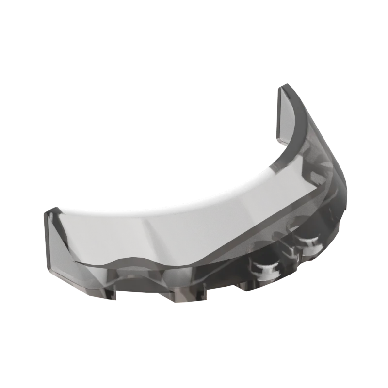 Moc 10 pçs 62360 janela de vidro tijolo pára-brisas 3x6x1 curvo empilhamento substituível bloco de construção brinquedos adultos meninos presentes do feriado