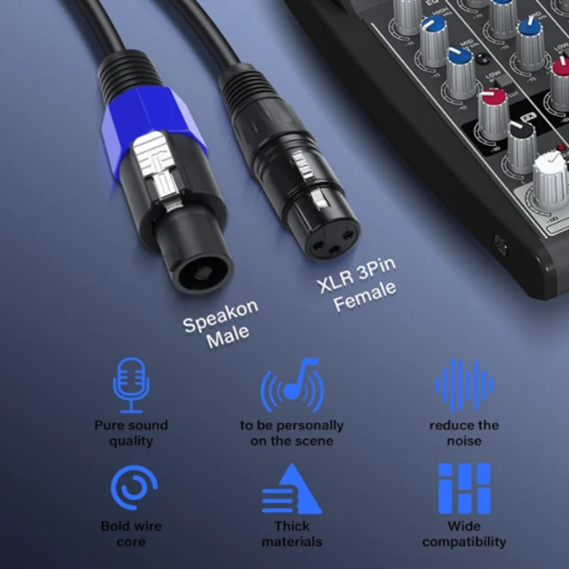 1p peakon To XLR Cable Audio Jack Speak SOUND Male To XLR Female Male Extension Cable - Pro DJ PA Gig Stage Microphone Mic 3 Pin
