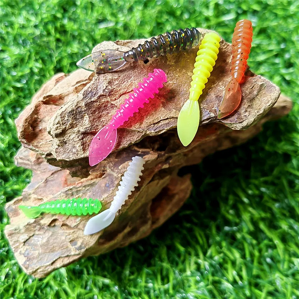 10pcs 0.3g 3.5cm Fishing Lure mini Soft Worm Shrimp Jerkbait Fish Ocean Rock lure bass soft fish smell Leurre Souple soft bait