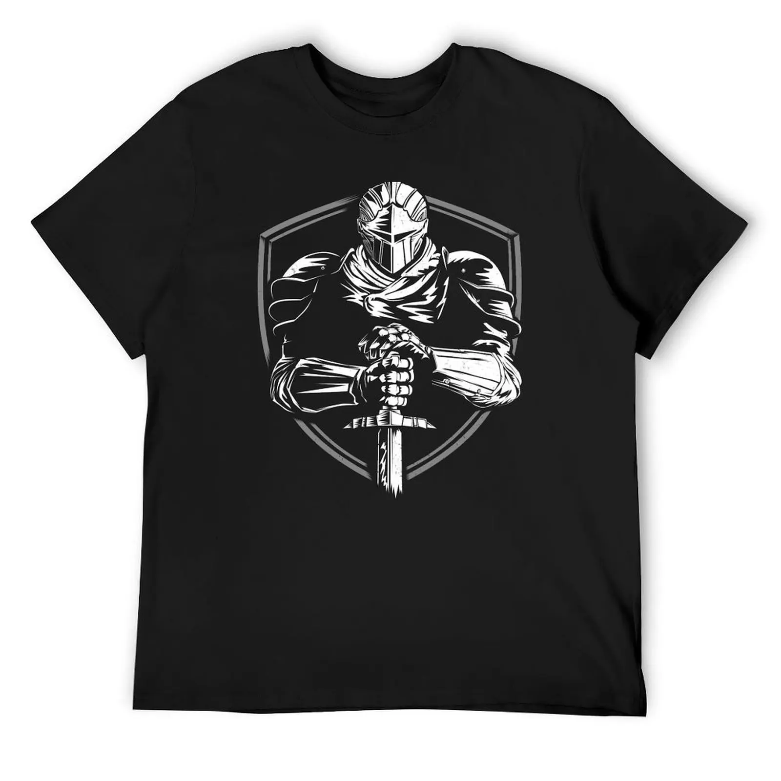 

Knight Warrior T-Shirt cotton graphic tees oversized graphic tee Short sleeve tee men