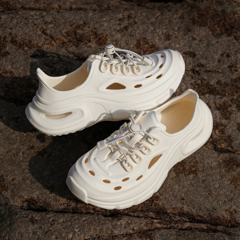 

2025Новые мужские летние весенние нескользящие водостойкие пляжные тапочки для душа и бассейна, сандалии с толстой мягкой подошвой и поддержкой облегчения боли