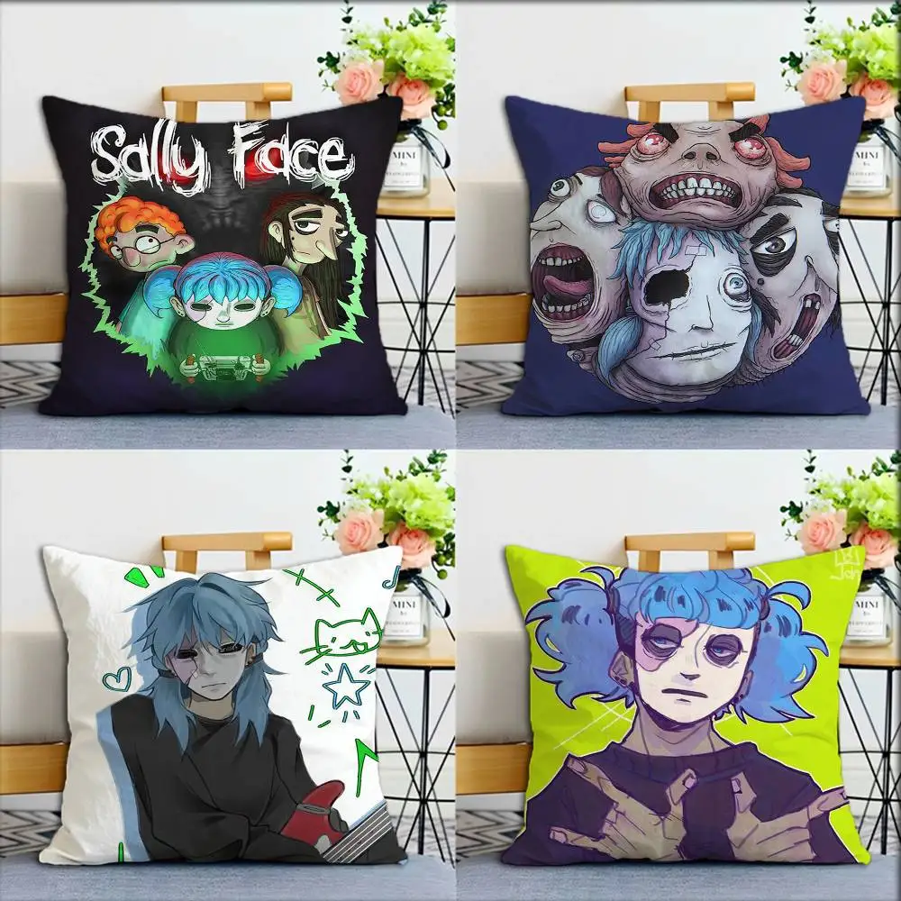 

Game S-Sally Face World Various Sizes Square Pillow Case For Car Home Bedchamber Decor
