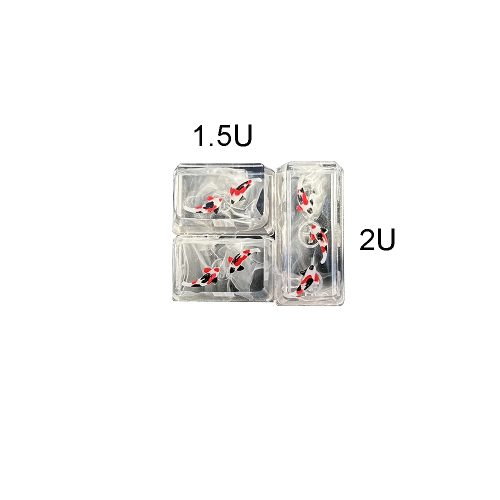 

KOI Resin Keycaps 1.25U Ctrl ALT FN 1.5X TAB 2U Backspace 2.25u Enter 2.75U Right Shift 6U Spacebar Cherry Profile Customize Cap