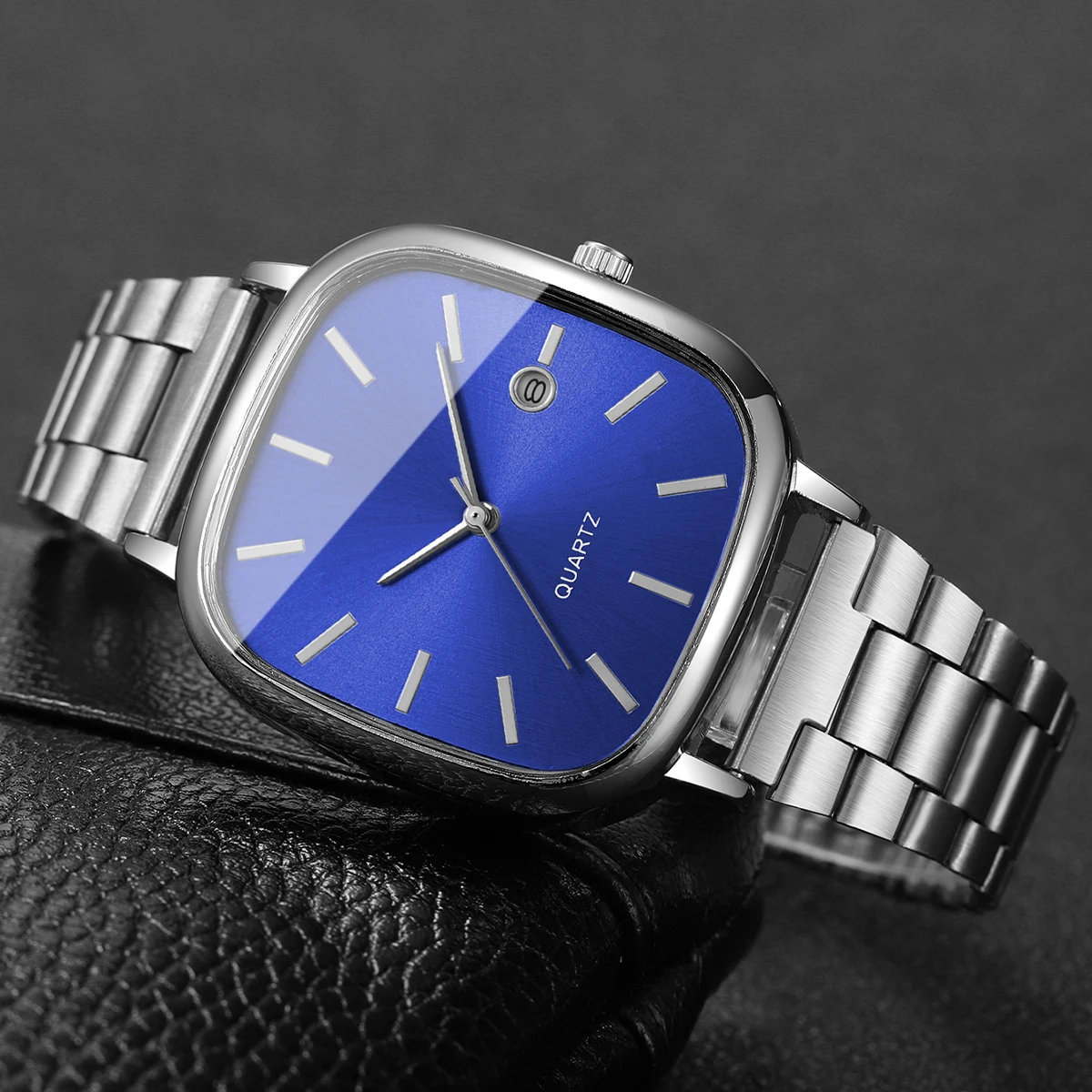 أزياء ساحة رجال الأعمال الساعات التناظرية التقويم كوارتز ساعة للرجال ساعة Reloj Hombre (بدون صندوق)