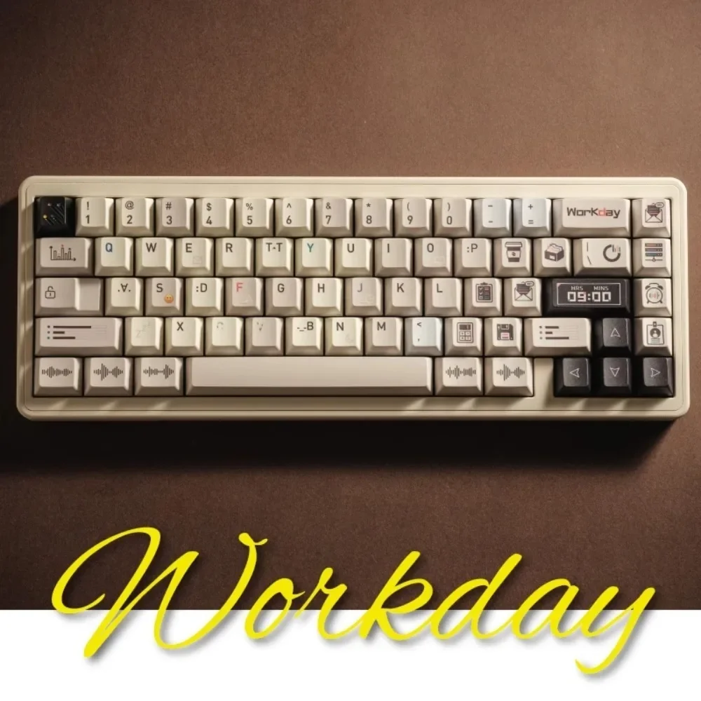Imagem -01 - Workday Tema Keycap para Teclado Mecânico Pbt 185 Chaves Personalizado Perfil Cereja Jogo Acessórios workday tema keycap para teclado mecanico pbt 185 chaves personalizado perfil cereja jogo acessorios 01