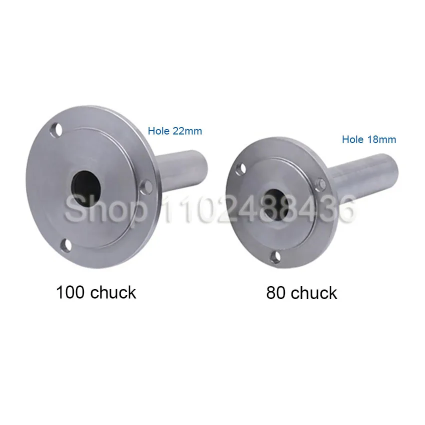 Spindle Shaft Diameter 25mm Through Hole 18mm/22mm Chuck Flange Back Plate Base Adapter 80mm/100mm