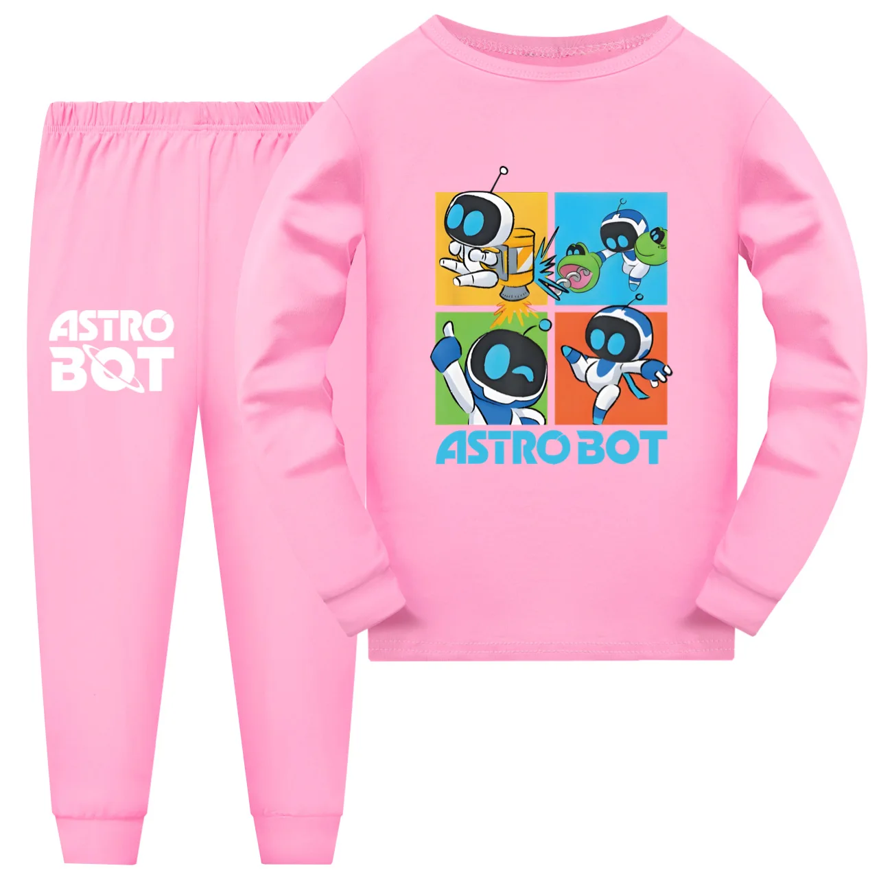 ASTRO BOT Hot Game Pajama Sets Autumn Children Pyjamas Girls Boy Game Cotton Sleepwear Baby Underwear Set Kids Clothes