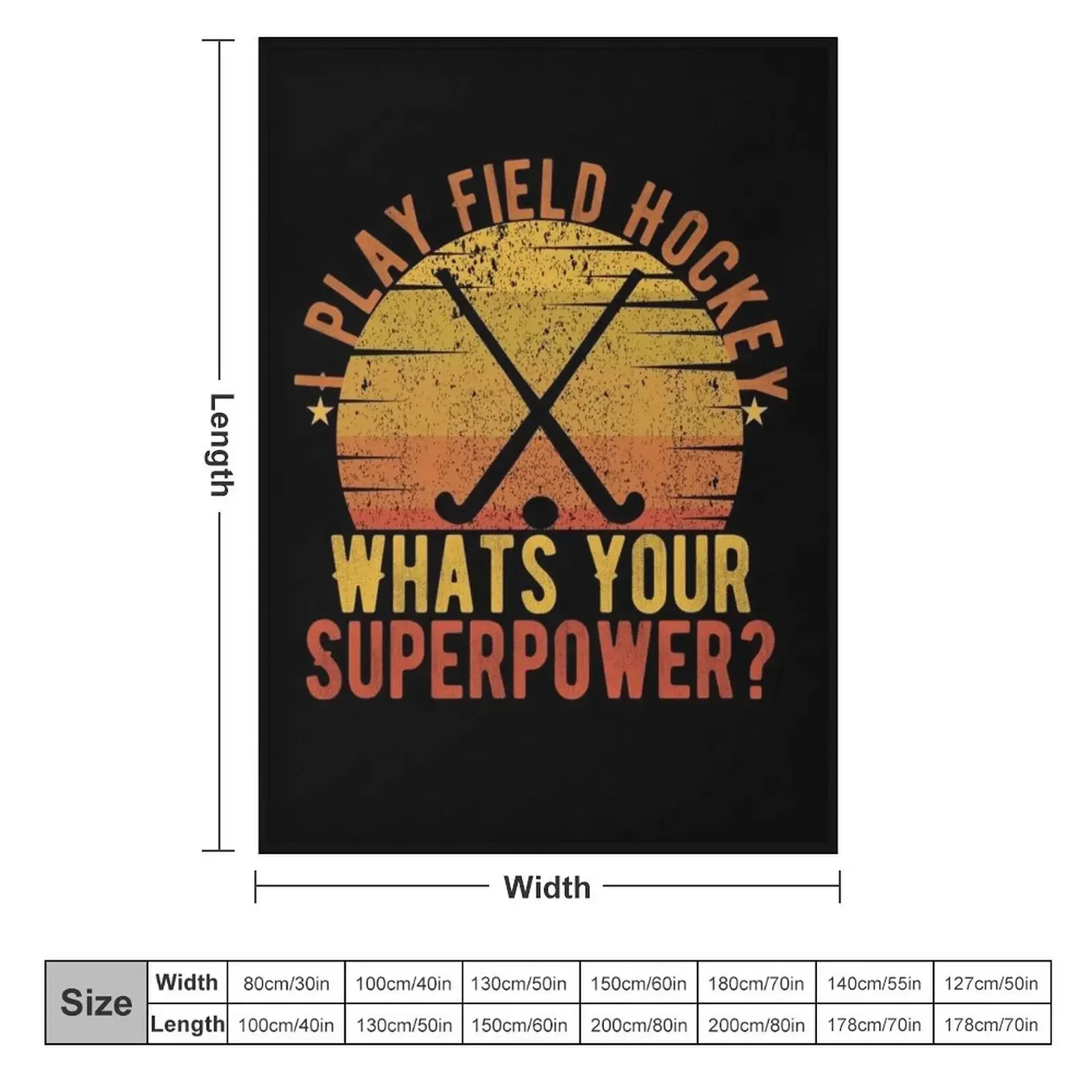 I Play Field hockey Whats your superpower Vintage Throw Blanket Moving for sofa christmas gifts Hairys Blankets