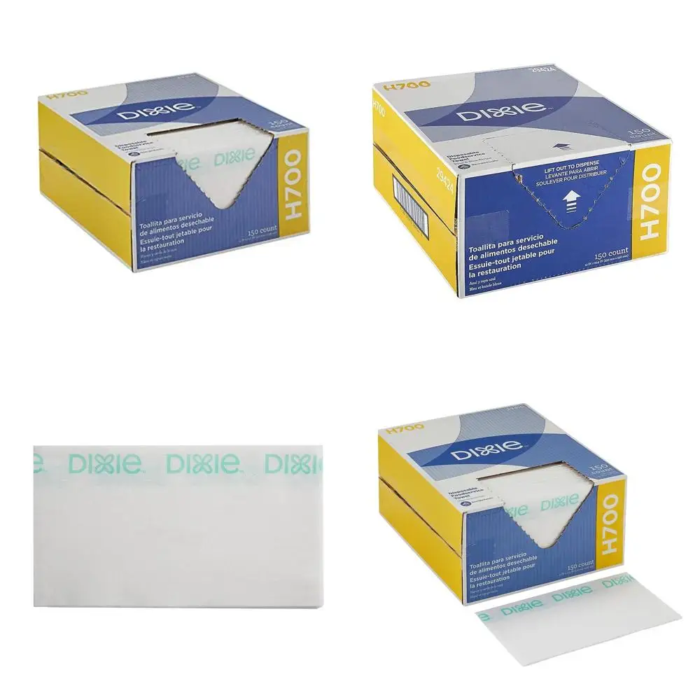 

Одноразовые салфетки H700 увеличенного размера, 150 штук, 13 x 14, белые и зеленые