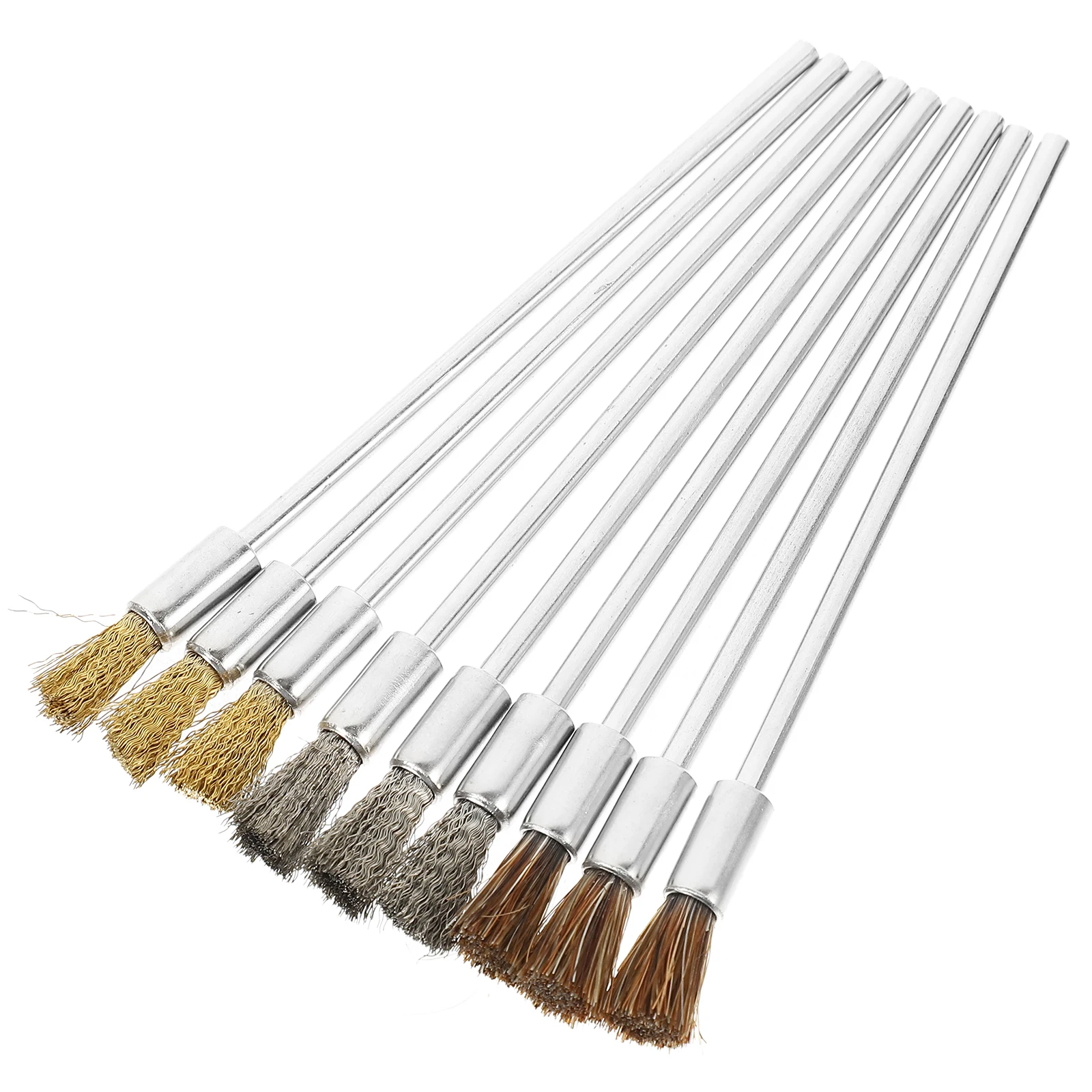 

1 Set Wire Brush Assorted Coarse Long Rust Removal Drill Attachment Electric Metal Burrs Cleaner Mold Hardware Circuit Board