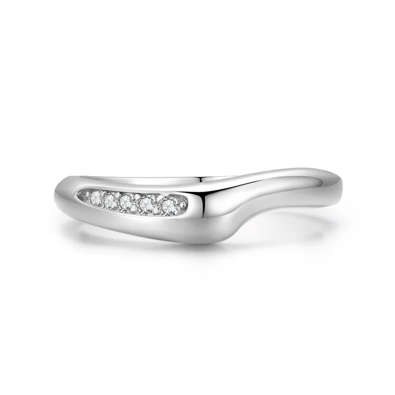 

Wholesale Simple Jewelry S925 Pure Silver Zircon Women's Ring with Diamond