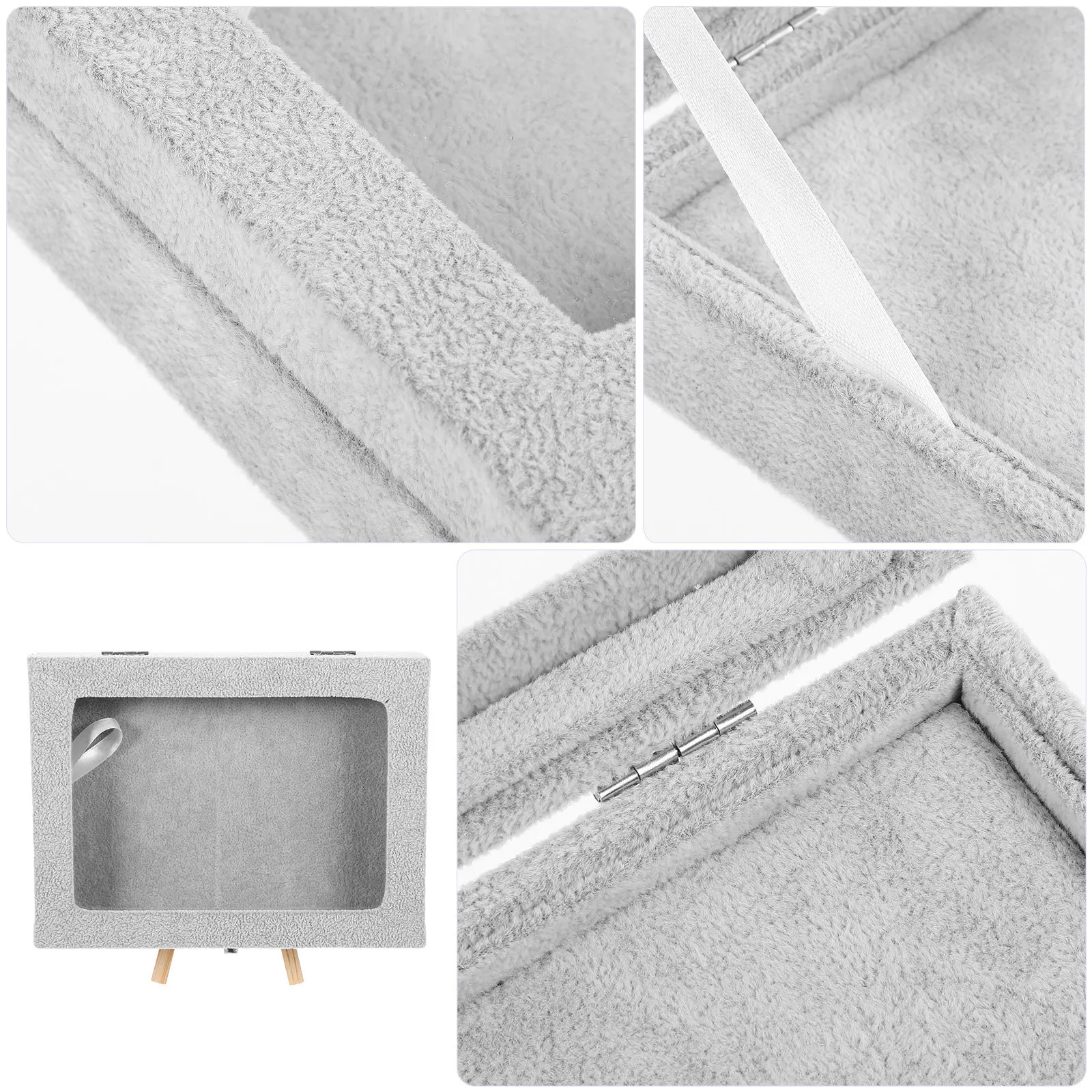 

1Set Brooch Pin Storage Box Clear Window Jewelry Display Case Small Organizer Display for Medals Pins Badges Collection