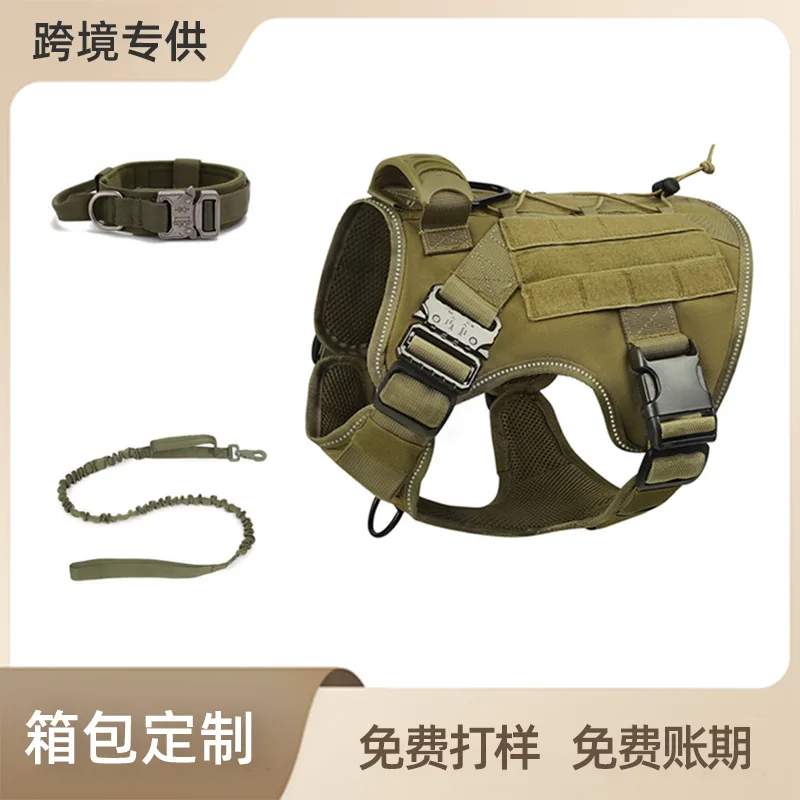 Hunting Vest For Unisex 2024 New Autumn Tactical Camouflage Adjustable Nylon Dog Harness Pet Chest Collar Wholesale High Quality