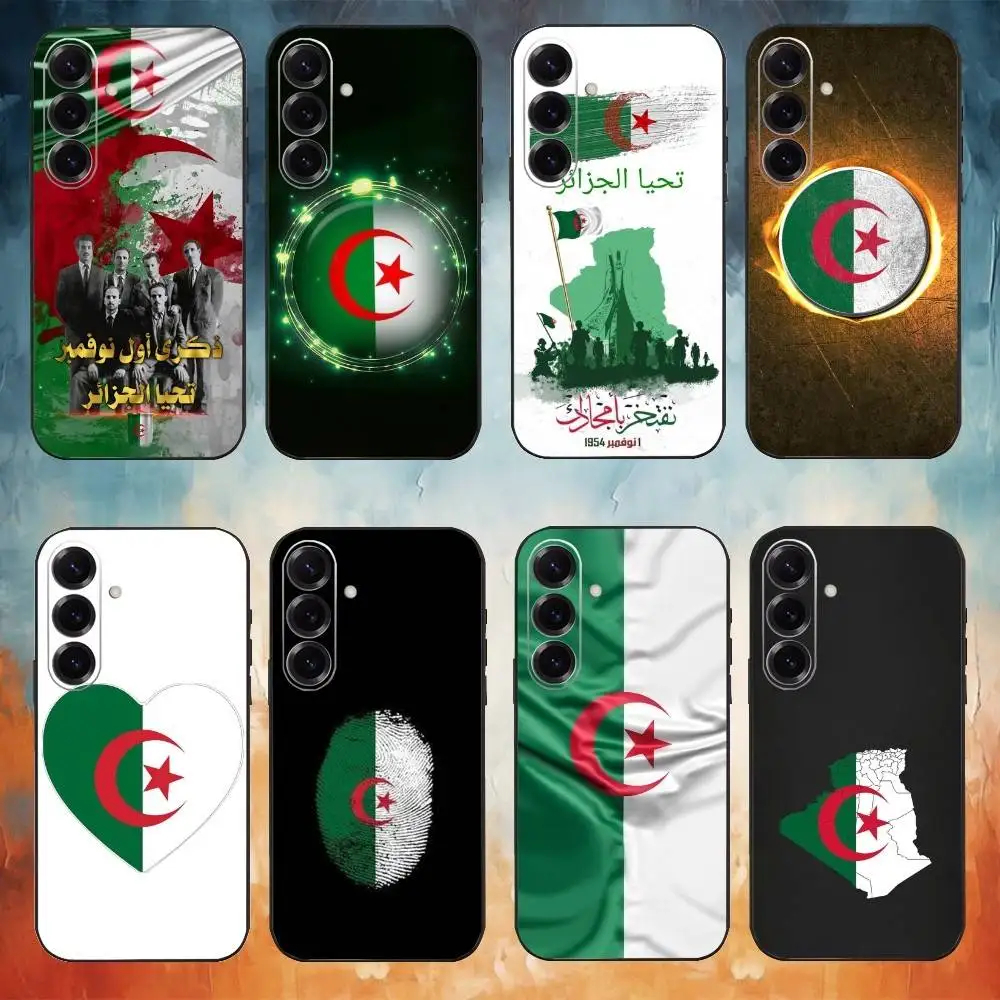 Flag of Algeria Phone Case For Samsung Galaxy A91,A80,A73,A72 ,A71,A53A52,A32 ,A31A22,A21s,A20,Black Cover